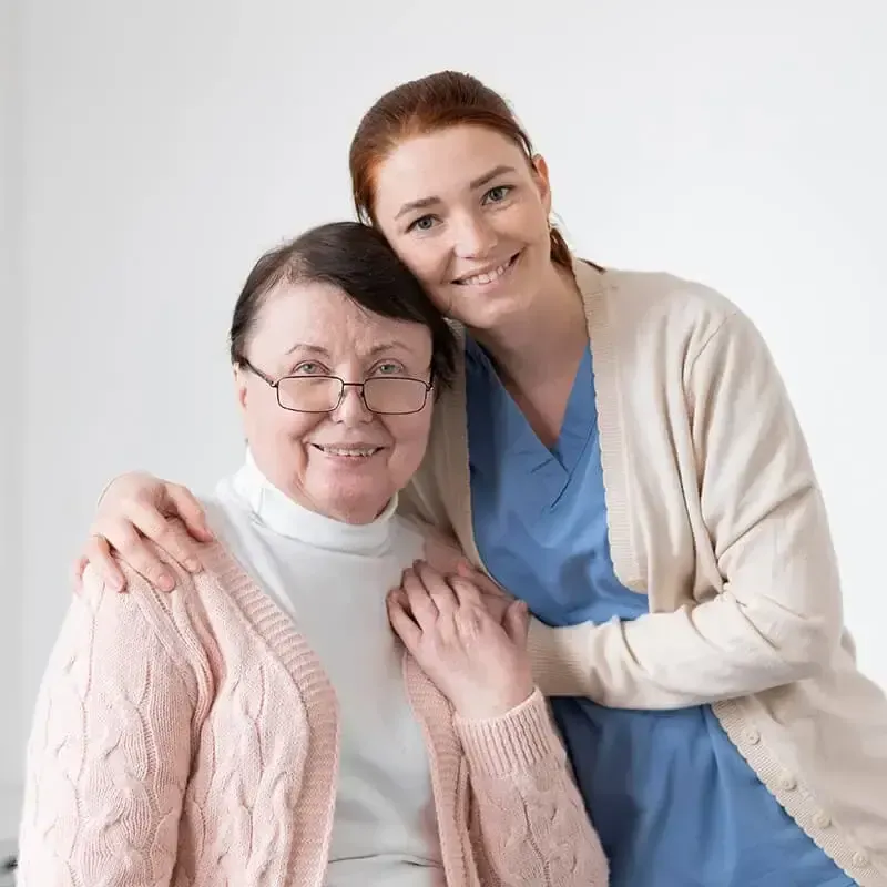 Resident spending time with family